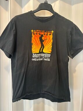 Jägermeister Country Tour Graphic Tee - Black with Orange Print Size Medium